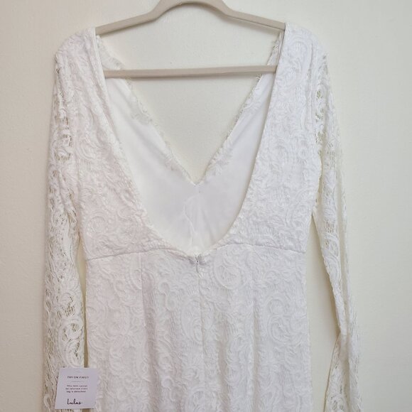 Lulus Way to Be Loved White Lace Long Sleeve Maxi Dress - Picture 9 of 12